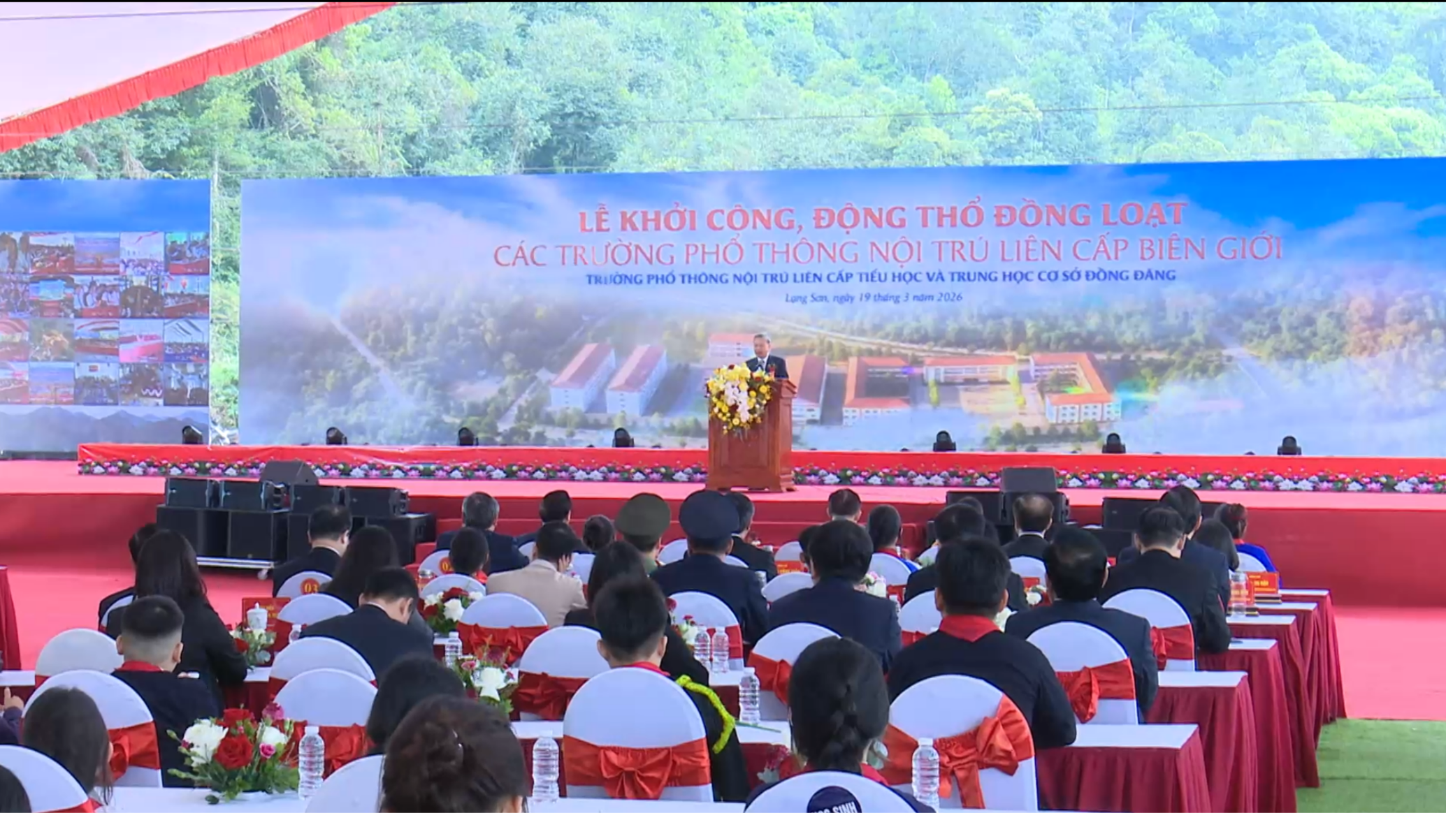 Khởi công các trường nội trú liên cấp vùng biên.