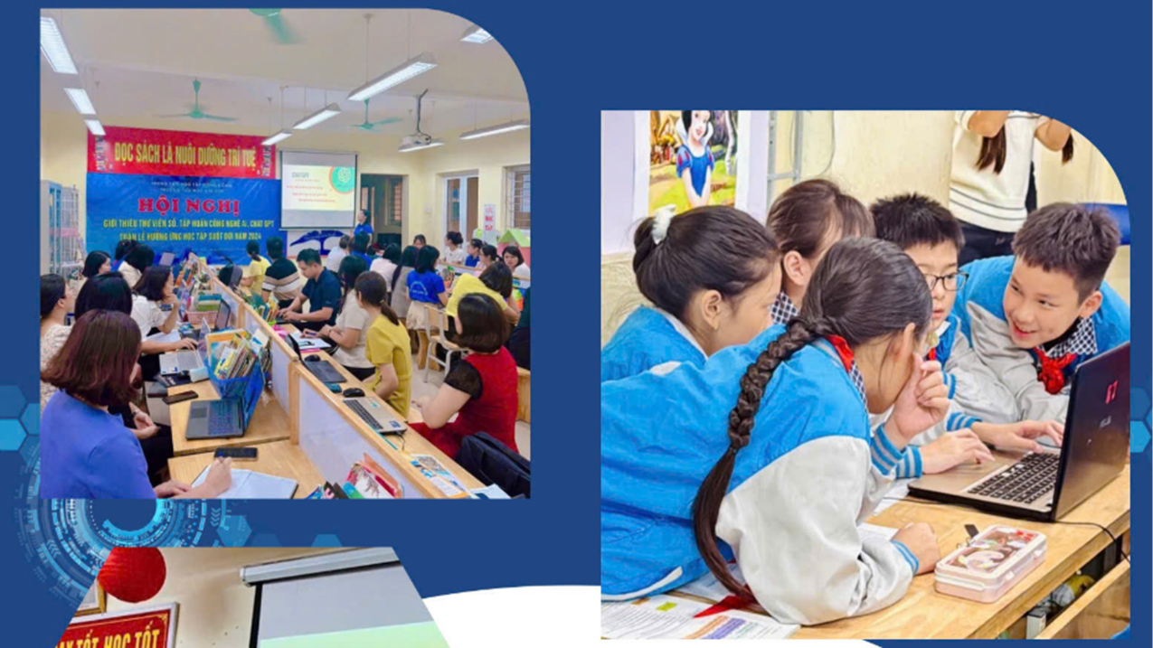 Điểm sáng mô hình nâng cao năng lực số, ứng dụng trí tuệ nhân tạo, giáo dục toàn diện tại Trường Tiểu học Kim Sơn (Hà Nội)