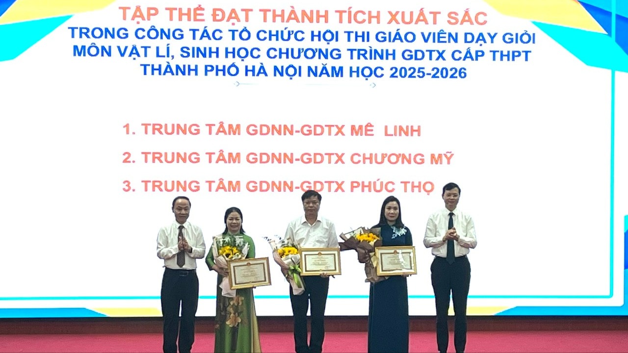 Khẳng định vị thế và chất lượng Giáo dục thường xuyên, TP. Hà Nội vinh danh 28 giáo viên dạy giỏi, 608 học viên giỏi năm 2026