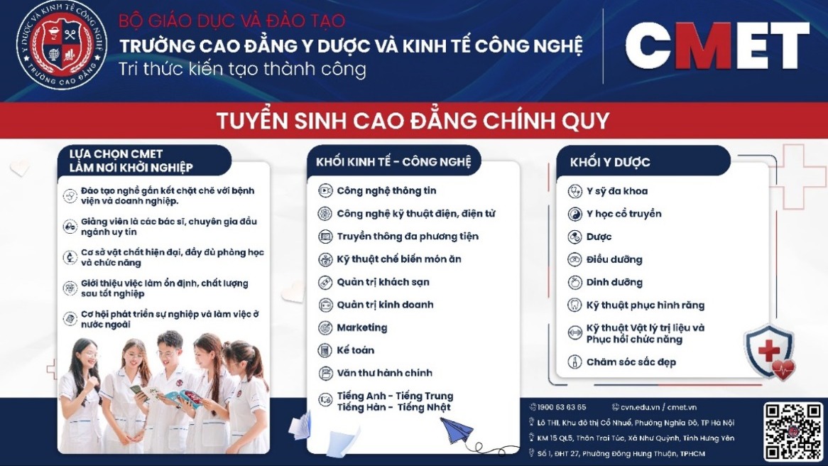 Trường Cao đẳng Y Dược và Kinh tế Công nghệ: 