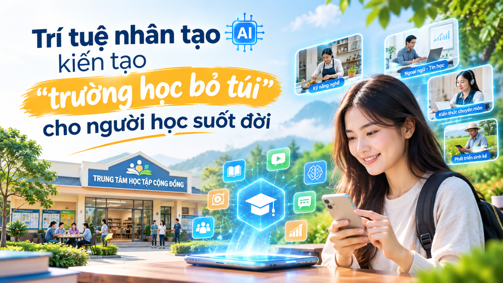 Trí tuệ nhân tạo kiến tạo “trường học bỏ túi” cho người học suốt đời