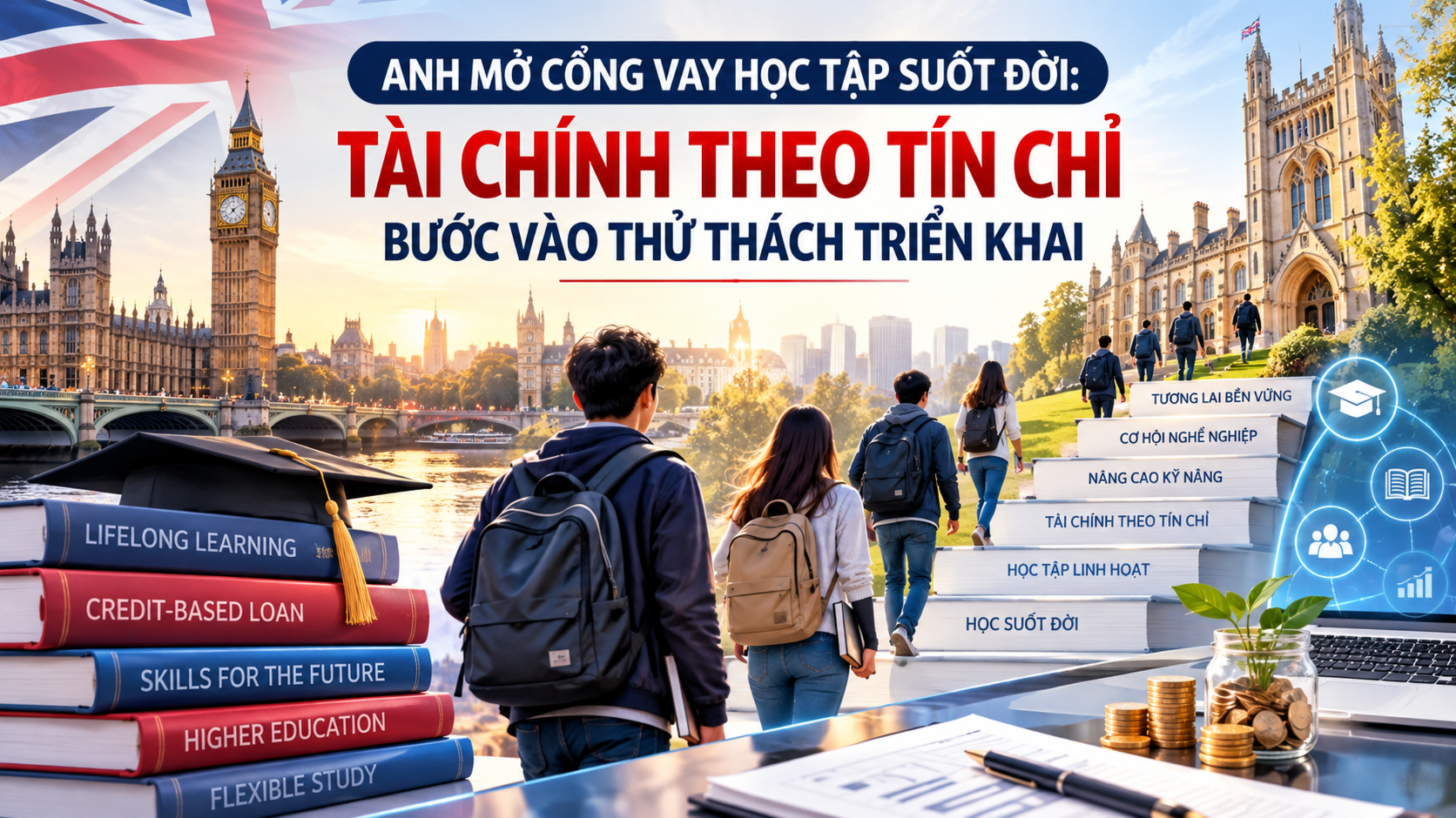 Anh mở cổng vay học tập suốt đời: Tài chính theo tín chỉ bước vào thử thách triển khai