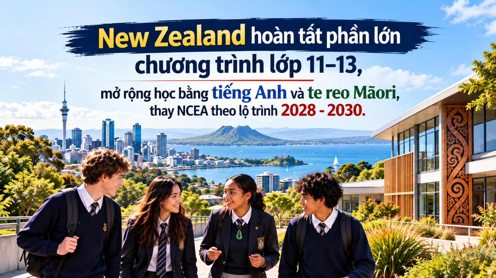 New Zealand công bố chương trình trung học cuối cấp mới: Cải cách đồng bộ chương trình, bằng cấp và năng lực triển khai